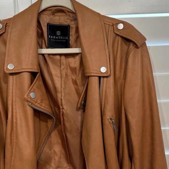 Bagatelle Brown Leather Jacket - Picture 3 of 7